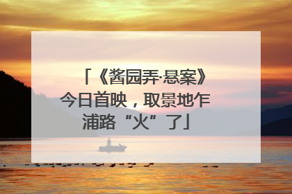 《酱园弄·悬案》今日首映，取景地乍浦路“火”了