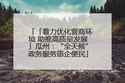 「着力优化营商环境 助推高质量发展」瓜州：“全天候”政务服务惠企便民