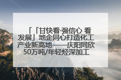 「甘快看·强信心 看发展」地企同心打造化工产业新高地——庆阳同欣50万吨/年轻烃深加工项目建设见闻