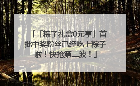 「粽子礼盒0元享」首批中奖粉丝已经吃上粽子啦！快抢第二波！