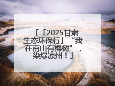 「2025甘肃生态环保行」“我在南山有棵树”，染绿凉州！