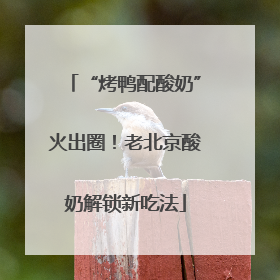 “烤鸭配酸奶”火出圈！老北京酸奶解锁新吃法