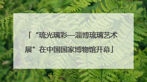 “琉光璃彩—淄博琉璃艺术展”在中国国家博物馆开幕