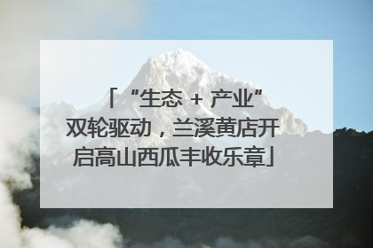 “生态 + 产业”双轮驱动，兰溪黄店开启高山西瓜丰收乐章
