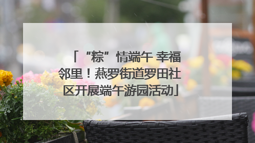 “粽”情端午 幸福邻里！燕罗街道罗田社区开展端午游园活动