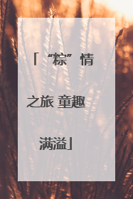 “粽”情之旅 童趣满溢