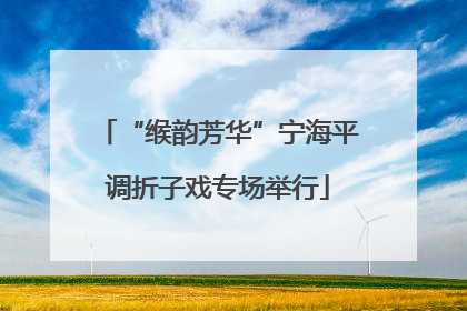 “缑韵芳华”宁海平调折子戏专场举行