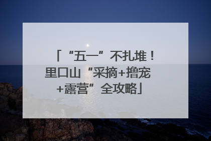 “五一”不扎堆！里口山“采摘+撸宠+露营”全攻略