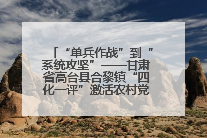“单兵作战”到“系统攻坚”——甘肃省高台县合黎镇“四化一评”激活农村党员管理新引擎