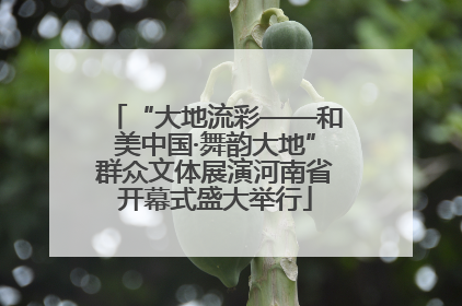 “大地流彩——和美中国·舞韵大地”群众文体展演河南省开幕式盛大举行