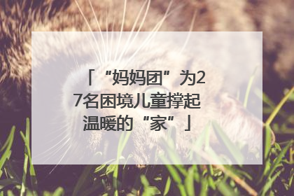 “妈妈团”为27名困境儿童撑起温暖的“家”