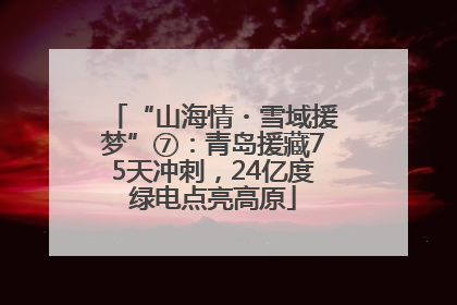 “山海情・雪域援梦”⑦：青岛援藏75天冲刺，24亿度绿电点亮高原