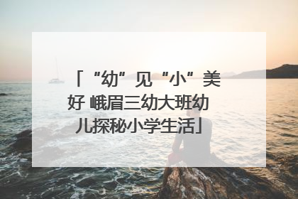 “幼”见“小”美好 峨眉三幼大班幼儿探秘小学生活