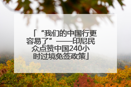 “我们的中国行更容易了”——印尼民众点赞中国240小时过境免签政策