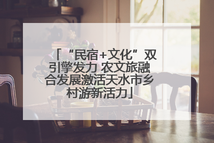 “民宿+文化”双引擎发力 农文旅融合发展激活天水市乡村游新活力