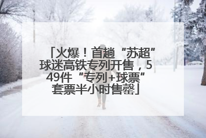 火爆！首趟“苏超”球迷高铁专列开售，549件“专列+球票”套票半小时售罄