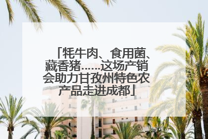 牦牛肉、食用菌、藏香猪……这场产销会助力甘孜州特色农产品走进成都