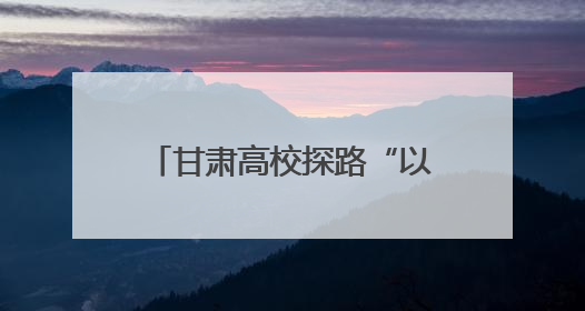 甘肃高校探路“以创为梯”育人 解锁学生综合创新力