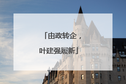 由政转企，叶建强履新