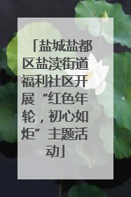 盐城盐都区盐渎街道福利社区开展“红色年轮，初心如炬”主题活动