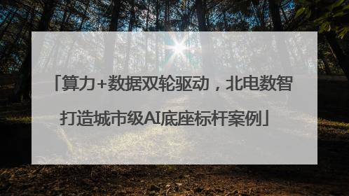 算力+数据双轮驱动，北电数智打造城市级AI底座标杆案例