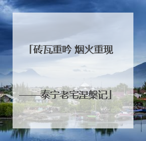 砖瓦重吟 烟火重现——泰宁老宅涅槃记