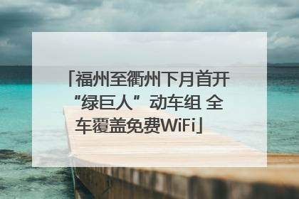 福州至衢州下月首开“绿巨人”动车组 全车覆盖免费WiFi