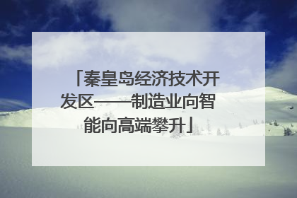 秦皇岛经济技术开发区——制造业向智能向高端攀升