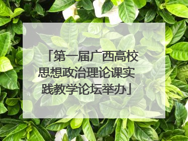 第一届广西高校思想政治理论课实践教学论坛举办