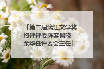 第二届漓江文学奖终评评委阵容揭晓 余华任评委会主任