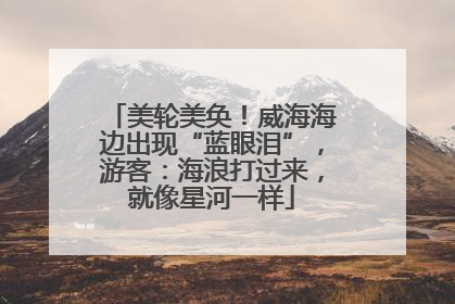美轮美奂！威海海边出现“蓝眼泪”，游客：海浪打过来，就像星河一样