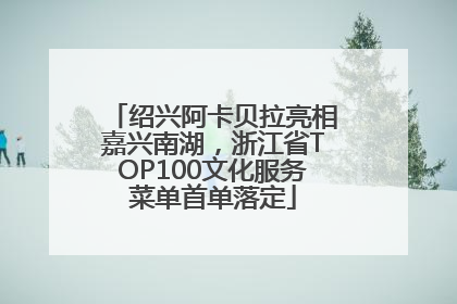 绍兴阿卡贝拉亮相嘉兴南湖，浙江省TOP100文化服务菜单首单落定