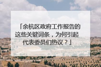 余杭区政府工作报告的这些关键词条，为何引起代表委员们热议？