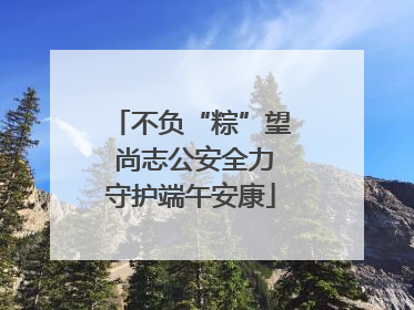 不负“粽”望 尚志公安全力守护端午安康