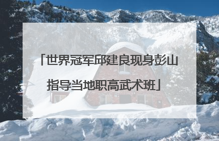 世界冠军邱建良现身彭山 指导当地职高武术班