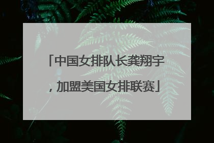 中国女排队长龚翔宇，加盟美国女排联赛