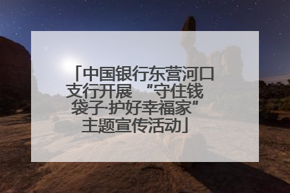 中国银行东营河口支行开展 “守住钱袋子·护好幸福家”主题宣传活动
