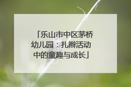 乐山市中区茅桥幼儿园：扎辫活动中的童趣与成长