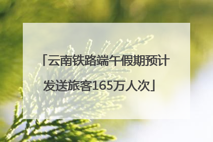 云南铁路端午假期预计发送旅客165万人次