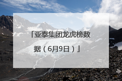 亚泰集团龙虎榜数据（6月9日）