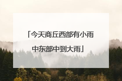 今天商丘西部有小雨 中东部中到大雨