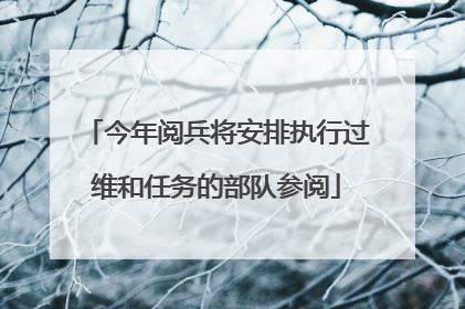 今年阅兵将安排执行过维和任务的部队参阅