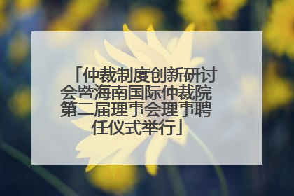 仲裁制度创新研讨会暨海南国际仲裁院第二届理事会理事聘任仪式举行