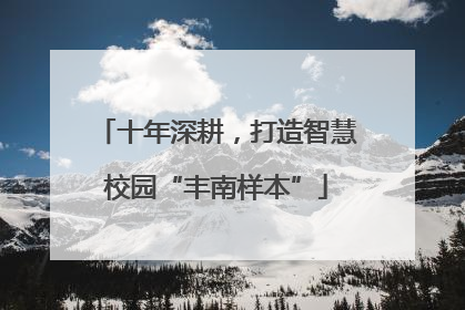 十年深耕，打造智慧校园“丰南样本”