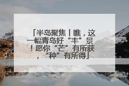 半岛聚焦丨瞧，这一幅青岛好“丰”景！愿你“芒”有所获，“种”有所得