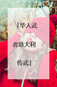 华人武者意大利传武