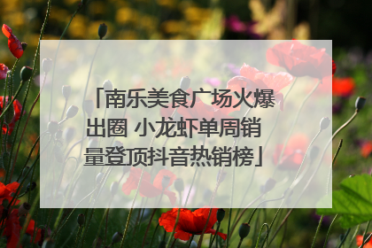 南乐美食广场火爆出圈 小龙虾单周销量登顶抖音热销榜