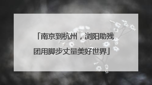 南京到杭州，浏阳助残团用脚步丈量美好世界