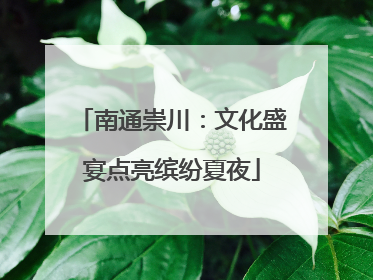 南通崇川：文化盛宴点亮缤纷夏夜