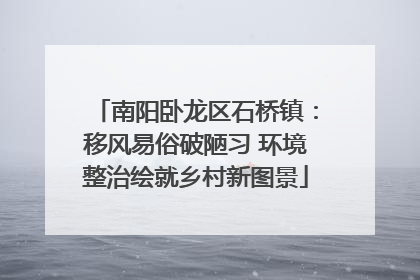 南阳卧龙区石桥镇：移风易俗破陋习 环境整治绘就乡村新图景